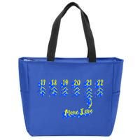 Down Syndrome Awareness Day More Love Lucky Few Trisomy 21 Gift Zip Tote Bag