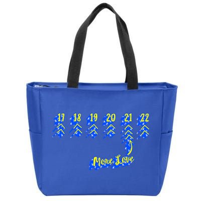 Down Syndrome Awareness Day More Love Lucky Few Trisomy 21 Gift Zip Tote Bag