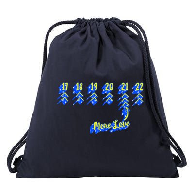 Down Syndrome Awareness Day More Love Lucky Few Trisomy 21 Gift Drawstring Bag