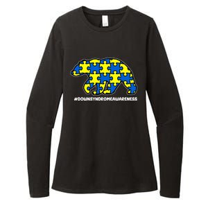 Down Syndrome Awareness Bear Womens CVC Long Sleeve Shirt