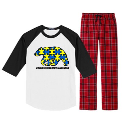 Down Syndrome Awareness Bear Raglan Sleeve Pajama Set