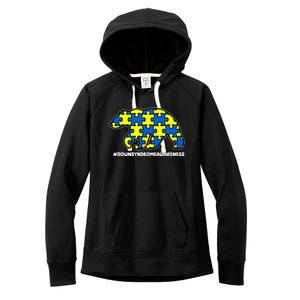 Down Syndrome Awareness Bear Women's Fleece Hoodie