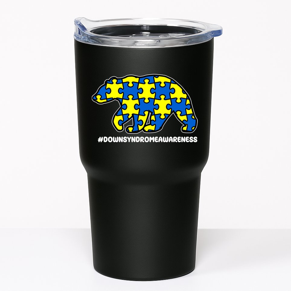 Down Syndrome Awareness Bear Tumbler