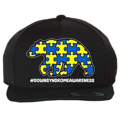 Down Syndrome Awareness Bear Wool Snapback Cap
