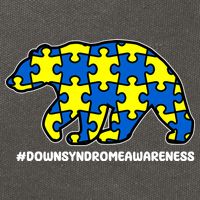 Down Syndrome Awareness Bear Cotton Canvas Backpack