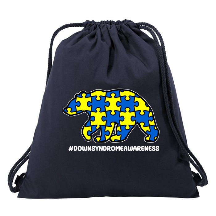 Down Syndrome Awareness Bear Drawstring Bag