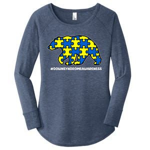 Down Syndrome Awareness Bear Women's Perfect Tri Tunic Long Sleeve Shirt