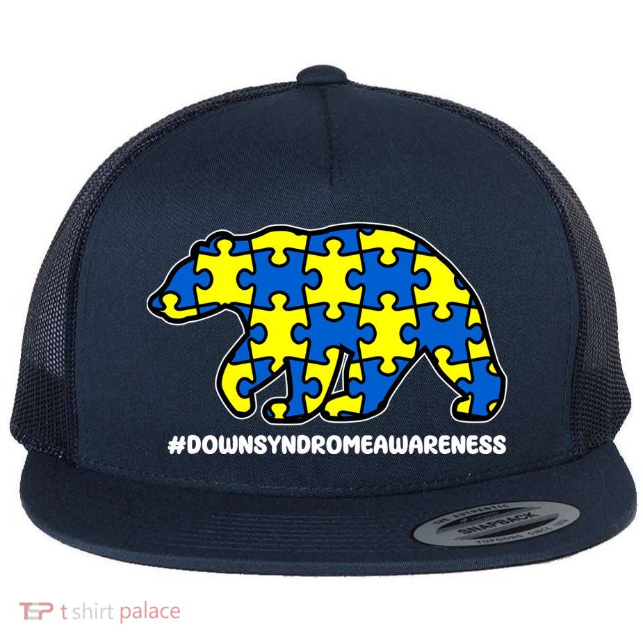 Down Syndrome Awareness Bear Flatbill Hat
