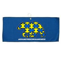 Down Syndrome Awareness Bear Large Microfiber Waffle Golf Towel