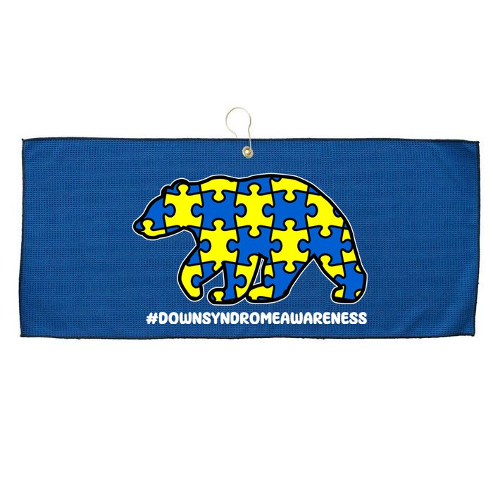 Down Syndrome Awareness Bear Large Microfiber Waffle Golf Towel