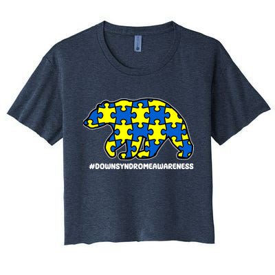 Down Syndrome Awareness Bear Crop Top