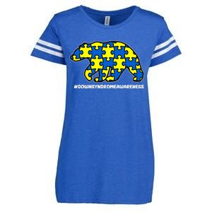 Down Syndrome Awareness Bear Enza Ladies Jersey Football T-Shirt