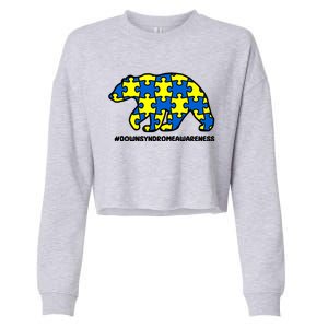 Down Syndrome Awareness Bear Cropped Pullover Crew