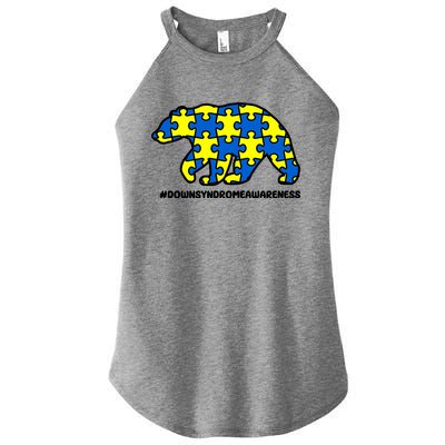 Down Syndrome Awareness Bear Women's Perfect Tri Rocker Tank