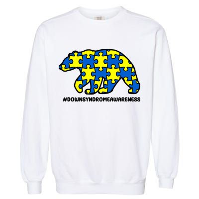 Down Syndrome Awareness Bear Garment-Dyed Sweatshirt