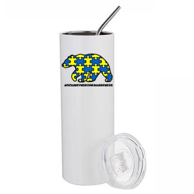 Down Syndrome Awareness Bear Stainless Steel Tumbler