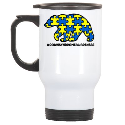 Down Syndrome Awareness Bear Stainless Steel Travel Mug