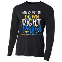 Down Syndrome Awareness My Aunt Is Down Right Perfect Cooling Performance Long Sleeve Crew