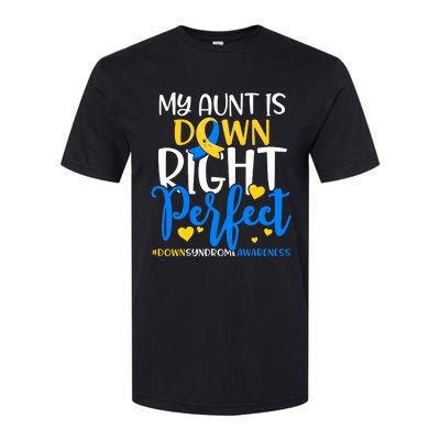 Down Syndrome Awareness My Aunt Is Down Right Perfect Softstyle CVC T-Shirt