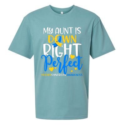 Down Syndrome Awareness My Aunt Is Down Right Perfect Sueded Cloud Jersey T-Shirt