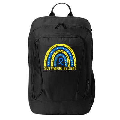 Down Syndrome Acceptance Rainbow Ribbon  City Backpack