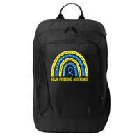 Down Syndrome Acceptance Rainbow Ribbon  City Backpack