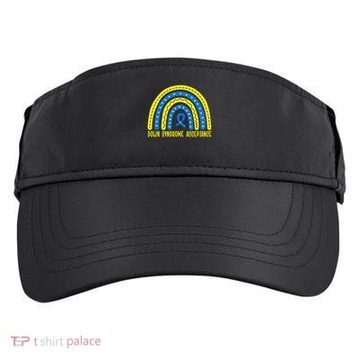Down Syndrome Acceptance Rainbow Ribbon  Adult Drive Performance Visor