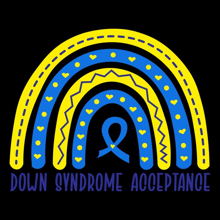 Down Syndrome Acceptance Rainbow Ribbon  Mug