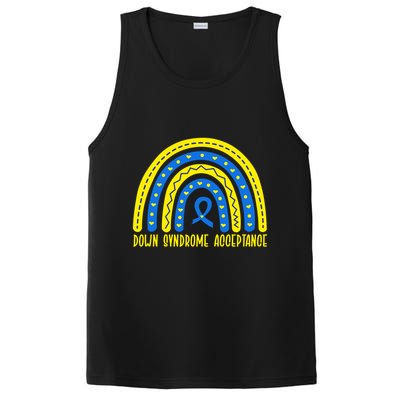 Down Syndrome Acceptance Rainbow Ribbon  PosiCharge Competitor Tank
