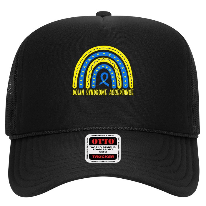 Down Syndrome Acceptance Rainbow Ribbon  Trucker Hat