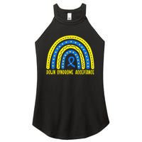 Down Syndrome Acceptance Rainbow Ribbon  Women's Perfect Tri Rocker Tank