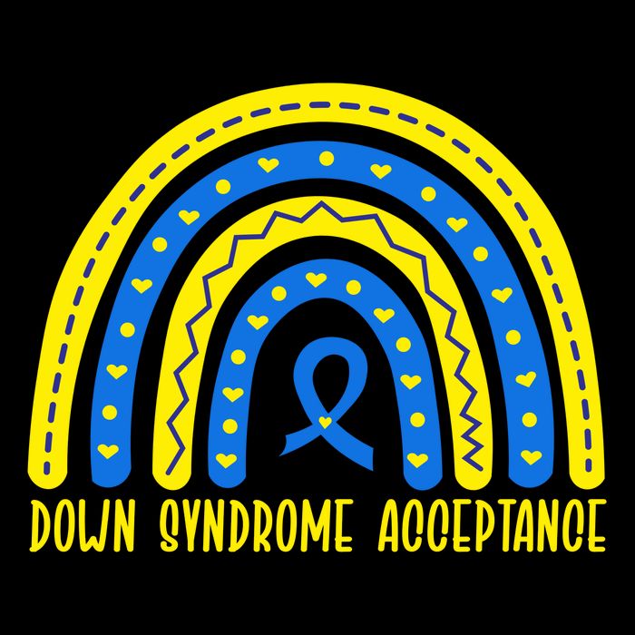 Down Syndrome Acceptance Rainbow Ribbon  Women's Perfect Tri Rocker Tank