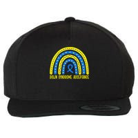 Down Syndrome Acceptance Rainbow Ribbon  Wool Snapback Cap