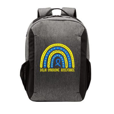 Down Syndrome Acceptance Rainbow Ribbon  Vector Backpack