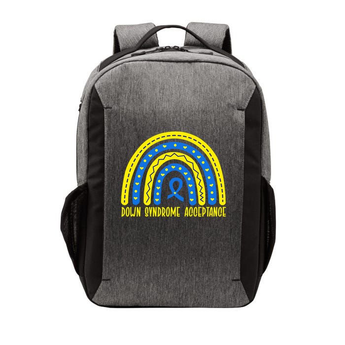 Down Syndrome Acceptance Rainbow Ribbon  Vector Backpack