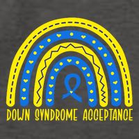 Down Syndrome Acceptance Rainbow Ribbon  Vector Backpack