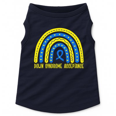 Down Syndrome Acceptance Rainbow Ribbon  Doggie Tank