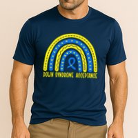 Down Syndrome Acceptance Rainbow Ribbon  Performance Shirt