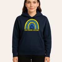 Down Syndrome Acceptance Rainbow Ribbon  Hoodie