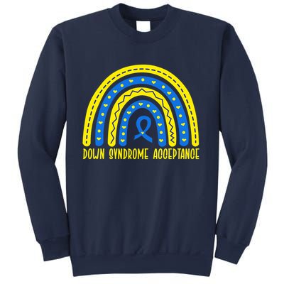 Down Syndrome Acceptance Rainbow Ribbon  Sweatshirt