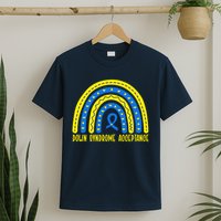 Down Syndrome Acceptance Rainbow Ribbon  T-Shirt