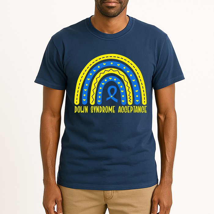 Down Syndrome Acceptance Rainbow Ribbon  Tall T-Shirt