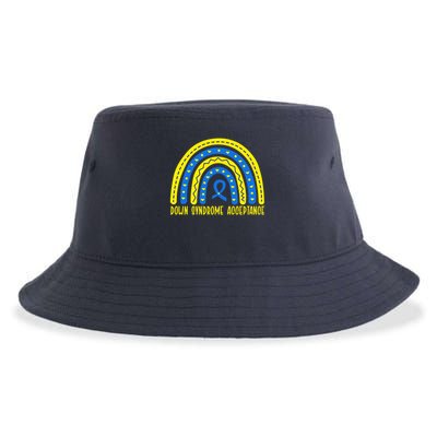 Down Syndrome Acceptance Rainbow Ribbon  Sustainable Bucket Hat
