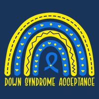 Down Syndrome Acceptance Rainbow Ribbon  Button