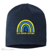 Down Syndrome Acceptance Rainbow Ribbon  Sustainable Beanie