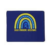 Down Syndrome Acceptance Rainbow Ribbon  Mousepad