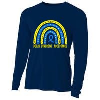 Down Syndrome Acceptance Rainbow Ribbon  Cooling Performance Long Sleeve Crew