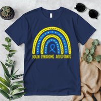 Down Syndrome Acceptance Rainbow Ribbon  Premium T-Shirt
