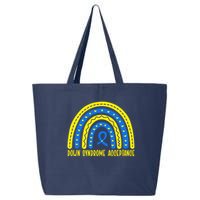 Down Syndrome Acceptance Rainbow Ribbon  25L Jumbo Tote