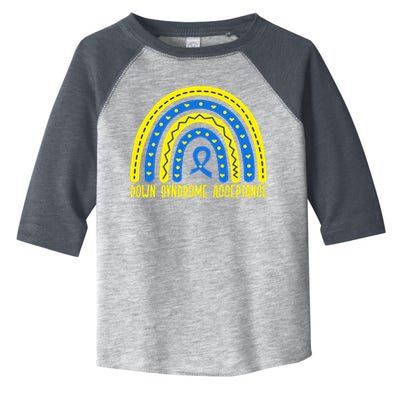 Down Syndrome Acceptance Rainbow Ribbon  Toddler Fine Jersey T-Shirt
